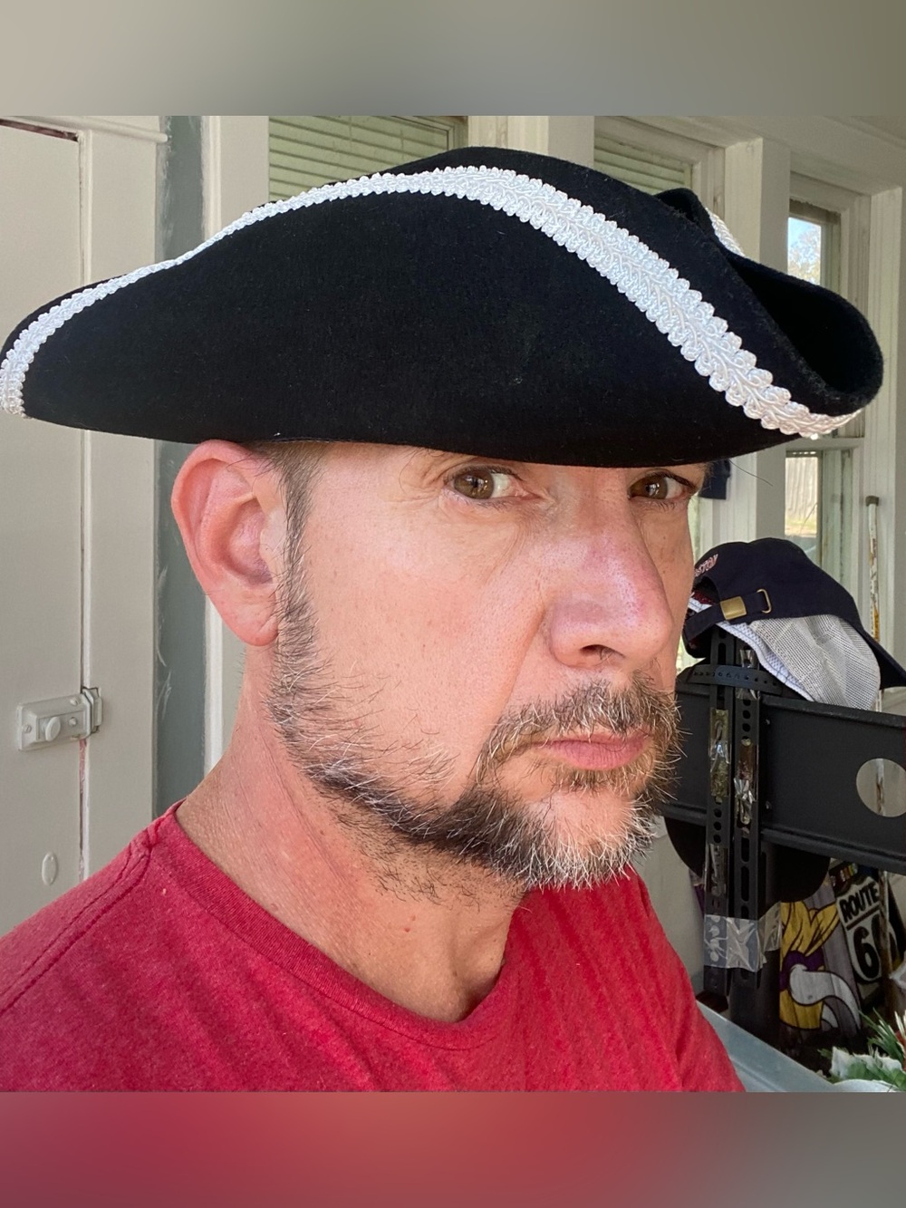 Vintage Colonial Williamsburg Virginia Tricorn Hat For Reenactment Size XL